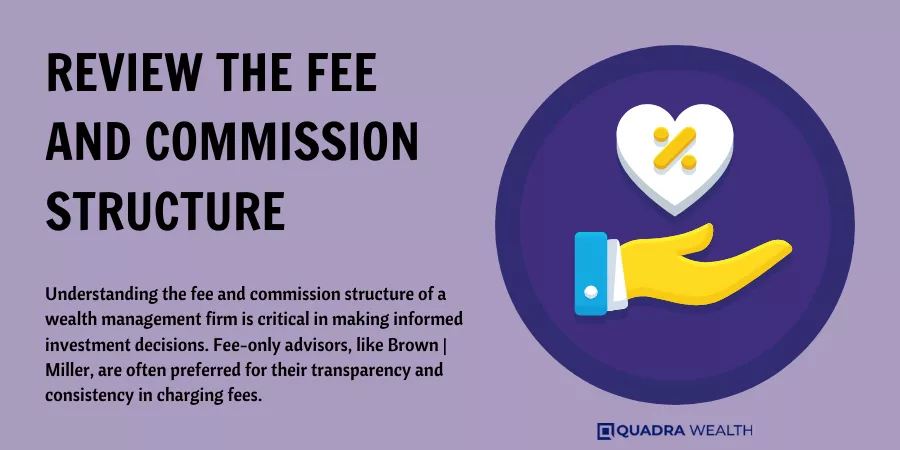 Review the Fee and Commission Structure